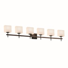 Justice Design Group FSN-8416-55-RBON-DBRZ - Union 6-Light Bath Bar