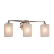 Justice Design Group FSN-8463-15-FRCR-NCKL - Bronx 3-Light Bath Bar