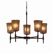 Justice Design Group GLA-8410-16-AMBR-DBRZ - Union 5-Light Chandelier