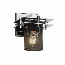 Justice Design Group MSH-8171-10-CROM - Metropolis 1-Light Wall Sconce (2 Flat Bars)