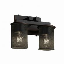 Justice Design Group MSH-8772-10-DBRZ - Dakota 2-Light Straight-Bar Wall Sconce