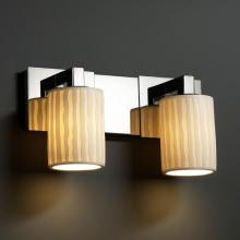 Justice Design Group POR-8922-10-BMBO-NCKL - Modular 2-Light Bath Bar