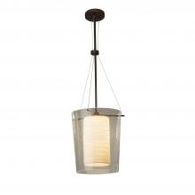 Justice Design Group ALR-8010-DBRZ - Amani 1-Light Center Drum Pendant