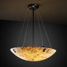 Justice Design Group ALR-9667-35-MBLK-F4 - 48" Pendant Bowl w/ Large Square w/ Point Finials