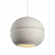 Justice Design Group CER-6415-BIS-NCKL-WTCD-LED2-1400 - Large Sphere 1-Light LED Pendant