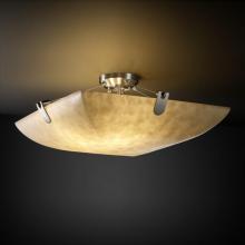 Justice Design Group CLD-9617-25-NCKL-LED6-6000 - 48" LED Semi-Flush Bowl w/ U-Clips