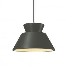 Justice Design Group CER-6420-PWGN-NCKL-BKCD - Trapezoid 1-Light Pendant