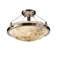 Justice Design Group ALR-9681-35-NCKL-LED3-3000 - 18" LED Semi-Flush Bowl w/ Ring