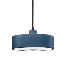 Justice Design Group CER-6460-MID-MBLK-BKCD - Dish Pendant