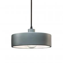 Justice Design Group CER-6460-PWGN-MBLK-BKCD - Dish Pendant