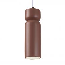 Justice Design Group CER-6510-CLAY-DBRZ-WTCD - Tall Hourglass Pendant