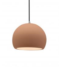 Justice Design Group CER-6530-ADOB-NCKL-BKCD - Small Globe 1-Light Pendant