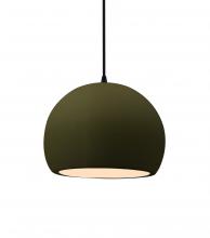 Justice Design Group CER-6530-MGRN-MBLK-BKCD - Small Globe 1-Light Pendant