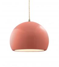 Justice Design Group CER-6533-BSH-ABRS-BEIG-TWST - Medium Globe 1-Light Pendant