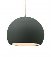 Justice Design Group CER-6535-PWGN-NCKL-BEIG-TWST - Large Globe 1-Light Pendant