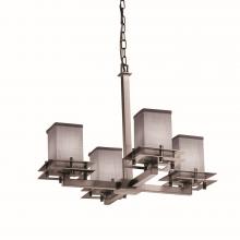 Justice Design Group FAB-8100-15-GRAY-NCKL - Metropolis 4-Light Chandelier