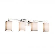 Justice Design Group FAB-8424-15-WHTE-CROM - Tetra 4-Light Bath Bar