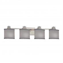 Justice Design Group FAB-8474-30-GRAY-NCKL - Ardent 4-Light Bath Bar