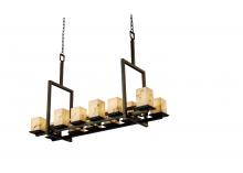 Justice Design Group FAL-8619-15-DBRZ - Montana 12-Up & 5-Downlight Bridge Chandelier (Tall)