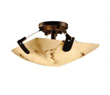 Justice Design Group FAL-9610-25-DBRZ - 14" Semi-Flush Bowl w/ U-Clips