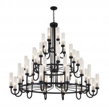 Justice Design Group FSN-4346-CLFR-MBLK - Anchor 60" 3-Tier Chandelier