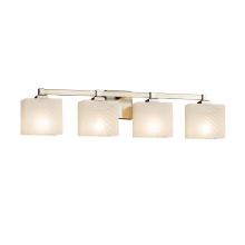 Justice Design Group FSN-8434-55-WEVE-NCKL - Regency 4-Light Bath Bar