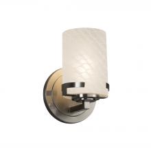 Justice Design Group FSN-8451-10-WEVE-NCKL - Atlas 1-Light Wall Sconce