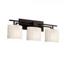 Justice Design Group FSN-8703-30-RBON-MBLK - Aero 3-Light Bath Bar