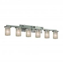 Justice Design Group FSN-8786-10-SEED-NCKL - Dakota 6-Light Bath Bar