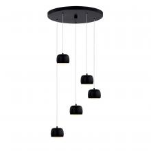 Justice Design Group NSH-8118-MBLK - Frascati LED 5-Light Multi-Pendant