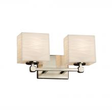 Justice Design Group PNA-8422-55-WAVE-NCKL - Tetra 2-Light Bath Bar