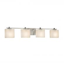 Justice Design Group PNA-8444-55-PLET-NCKL - Era 4-Light Bath Bar