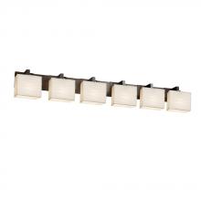 Justice Design Group PNA-8926-55-WAVE-DBRZ - Modular 6-Light Bath Bar