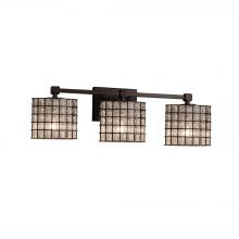 Justice Design Group WGL-8423-30-GRCB-MBLK - Tetra 3-Light Bath Bar