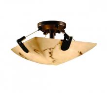 Justice Design Group FAL-9610-35-MBLK - 14" Semi-Flush Bowl w/ U-Clips