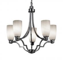 Justice Design Group FSN-8500-30-WEVE-NCKL - Argyle 5-Light Chandelier