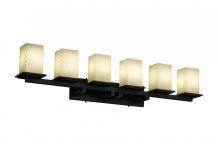 Justice Design Group FSN-8686-15-WEVE-MBLK - Montana 6-Light Bath Bar