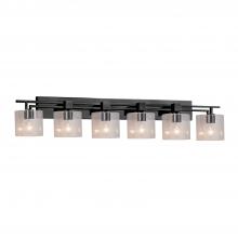 Justice Design Group FSN-8706-30-SEED-MBLK - Aero 6-Light Bath Bar