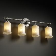 Justice Design Group GLA-8524-16-CLRT-DBRZ - Tradition 4-Light Bath Bar