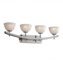 Justice Design Group GLA-8594-26-WHTW-NCKL - Archway 4-Light Bath Bar