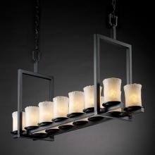 Justice Design Group GLA-8769-16-GLDC-MBLK - Dakota 14-Light Bridge Chandelier (Short)