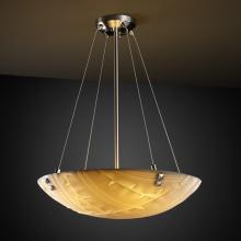 Justice Design Group PNA-9661-35-BMBO-NCKL-F6 - 18" Pendant Bowl w/ CONCENTRIC CIRCLES FINIALS