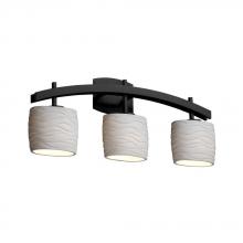 Justice Design Group POR-8593-10-WFAL-MBLK - Archway 3-Light Bath Bar