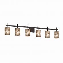 Justice Design Group WGL-8416-10-SWCB-MBLK - Union 6-Light Bath Bar