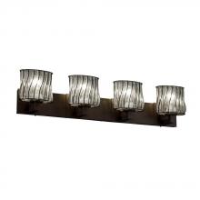 Justice Design Group WGL-8924-10-GRCB-DBRZ - Modular 4-Light Bath Bar