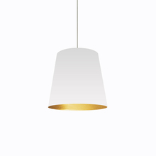 Dainolite OD-M-692 - 1LT Oversized Drum Pendant,Medium - Wht/Gld