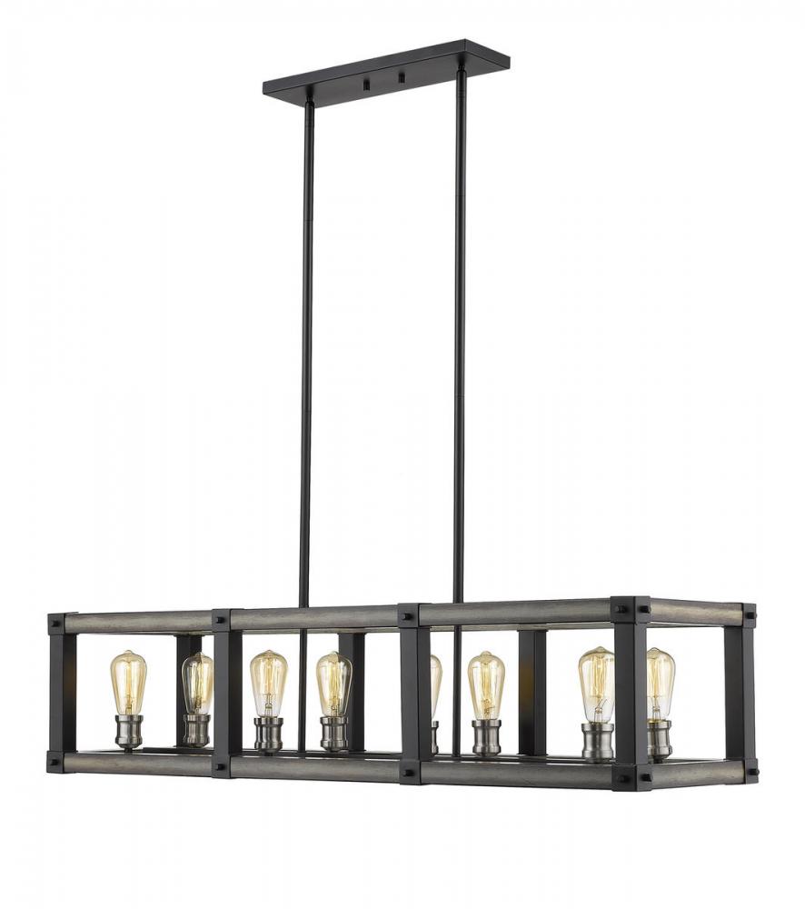 8 Light Linear Chandelier