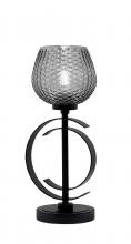 Toltec Company 56-MB-4602 - Accent Lamp, Matte Black Finish, 6" Smoke Textured Glass