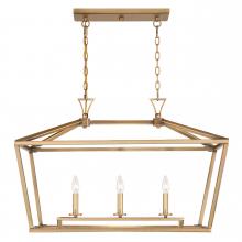 Savoy House Canada 1-423-3-322 - Townsend 3-Light Linear Chandelier in Warm Brass