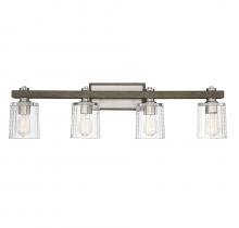 Savoy House Canada 8-1255-4-165 - Halifax 4-Light Bathroom Vanity Light in Satin Nickel with Gray Wood